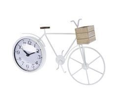 Relógio de mesa com design de bicicleta de metal Well Home