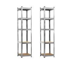 Pacote de 2 Prateleiras Modulares com 5 Prateleiras Ajustáveis ​​7house 40