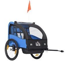 Reboque Bicicleta para Crianças Poliéster e Aço HOMCOM