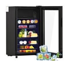 Frigorífico mini de aço inoxidável