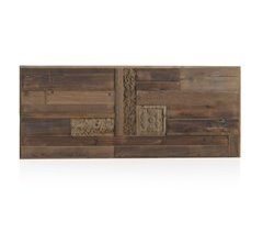 Cabeceira de madeira natural recuperada 145