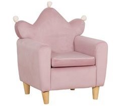 Poltrona Infantil Veludo Holandês, Madeira de Eucalipto e Espuma