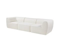Sofá modular de 3 lugares Hurvas bouclé