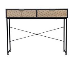 Mesa Consola Metal e Aglomerado de Madeira HOMCOM, casa - mesas