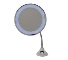 Well Home Mirror com suporte com luzes LED na borda