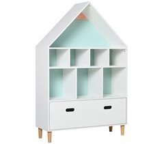 Estante de Madeira Infantil MDF e Madeira de Pinho HOMCOM