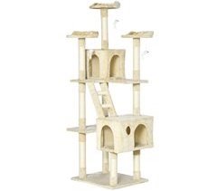 Arranhador para Gatos Aglomerado, Pelúcia e Corda de Sisal PawHut
