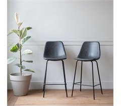 Conjunto de 2 bancos de bar LUCIEN vintage