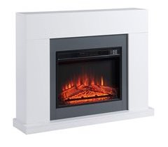 Lareira Elétrica MDF, Melamina, Metal, Vidro Temperado HOMCOM