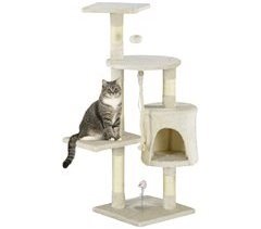 Arranhador para Gatos Aglomerado de Madeira, Pelúcia e Sisal