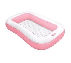 Piscina inflável para crianças rosa c/piso acolchoado INTEX