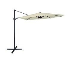 Guarda-sol excêntrico roma Aktive Garden Ø300 cm mastro em alumínio creme