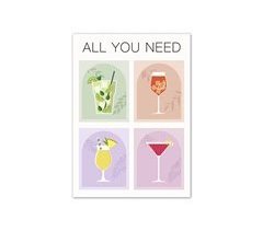 Gravura ALL YOU NEED 70x50cm marca MARCOMUEBLE