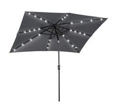 Chapéu de Sol com Luzes LED Aço e Poliéster Outsunny