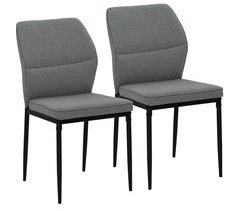 Conjunto 2 Cadeiras Sala de Jantar Poliéster HOMCOM