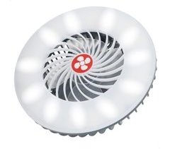 Aktive Lâmpada LED portátil recarregável com ventilador e carregador USB