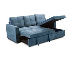 Sofá Cama Com Baú e Chaise Longue
