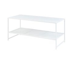 Mesa de centro Ruokolahti com prateleira em grelha de aço [en.casa] 43x102