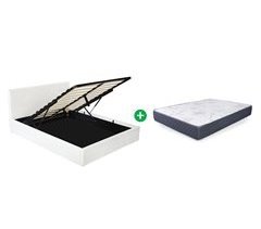Cama dobrável com cabeceira + colchão