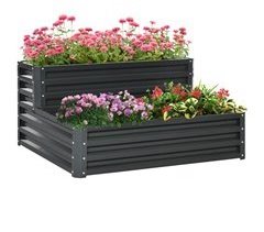 Caixa de Plantio Aço Outsunny, varanda e jardim - jardinagem