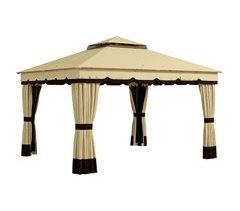 Pérgola de Jardim Tecido de poliéster, metal