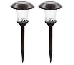 Aktive Conjunto de 2 balizas LED solares de 6 lúmens com estaca