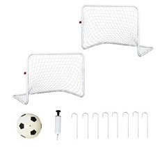 Conjunto de 2 mini gols de futebol Aço (Q195), tetrolon HOMCOM