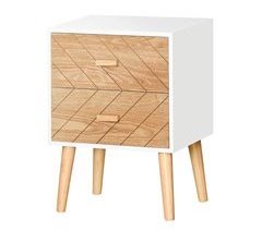 Mesa de Cabeceira MDF e Madeira de Pinho HOMCOM, casa - quarto 40