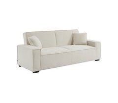 Sofá-cama de 3 lugares em tecido bouclette