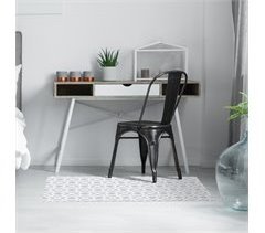 Tapete de vinil Deblon, tapete de PVC antiderrapante, interior e exterior Areia-Preto desenho, 160 x 230 cm