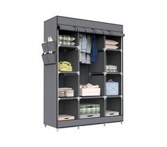 Guarda-roupa triplo de tecido com gancho e laço 7house