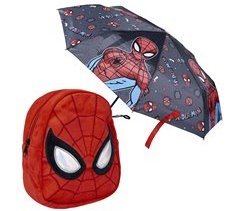 Conjunto de mochila Spiderman NURSERY + guarda-chuva dobrável infantil combinando