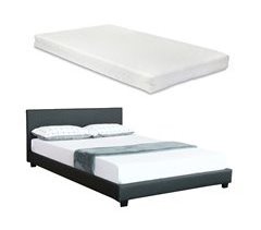 [Corium] Cama moderna em pele sintética Albacete - com colchão 149x210