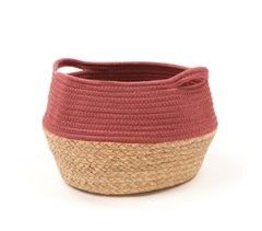Cesta de fibra vegetal e algodão BAILEN