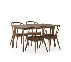 Conjunto de mesa e 4 cadeiras de jantar Brisa 140x80