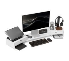 Suporte para Monitor Melamina de Madeira HOMCOM