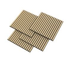 Conjunto de 4 painéis acústicos 3D Vang lâminas lineares 1,44 m²