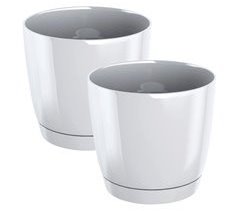 2x pote redondo de plástico coubi redondo P