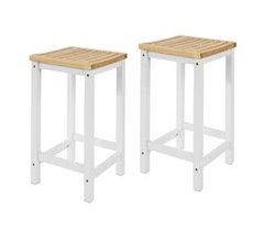 2 x bancos de bar quadrados FST29-WNx2 SoBuy