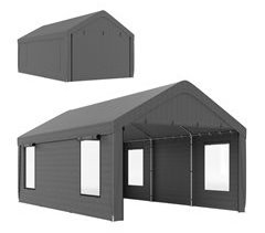 Tenda Garagem Aço, PE Outsunny