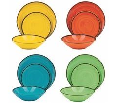 Conjunto de Talheres RAINBOW multicoloridos 18 peças