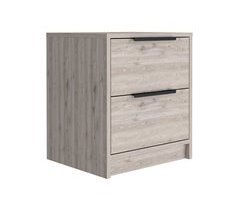 Mesa de cabeceira Kaia em melamina com 2 gavetas