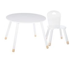 Mesa infantil de melamina Douceur com cadeira combinando