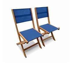 Conjunto de 2 cadeiras de jardim em madeira Almeria, 2 cadeiras