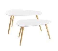Mesinha Langesund conjunto de 2 mesas de MDF 80x40