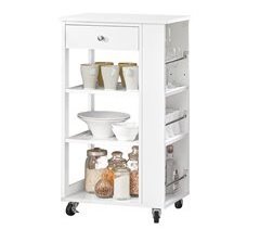 Carrinho de cozinha com 3 prateleiras e 1 gaveta FKW12-II-W SoBuy