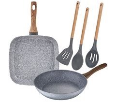 Conjunto de frigideiras com assador