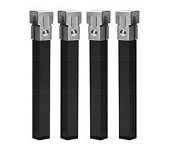 Pacote de 4 pés de metal com grampos para bases de cama 30