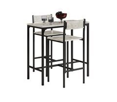 Mesa de bar alta e 2 bancos com encosto OGT03-HG SoBuy