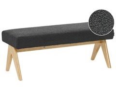 Beliani Banco de cama Bouclé TAMRE 118x46